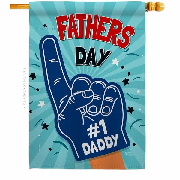 Patio Trasero 1 Daddy Family Father Day 28 x 40 in. Double-Sided Vertical House Flags for  Banner Garden PA3902623